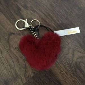 🌈Kate Landry Fuzzy Heart Keychain